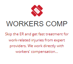 Workers Comp on a White Background